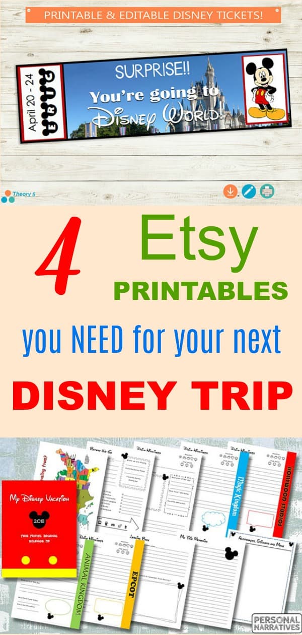 The Best Disney World Printables From Etsy (plus A Free Printable!)