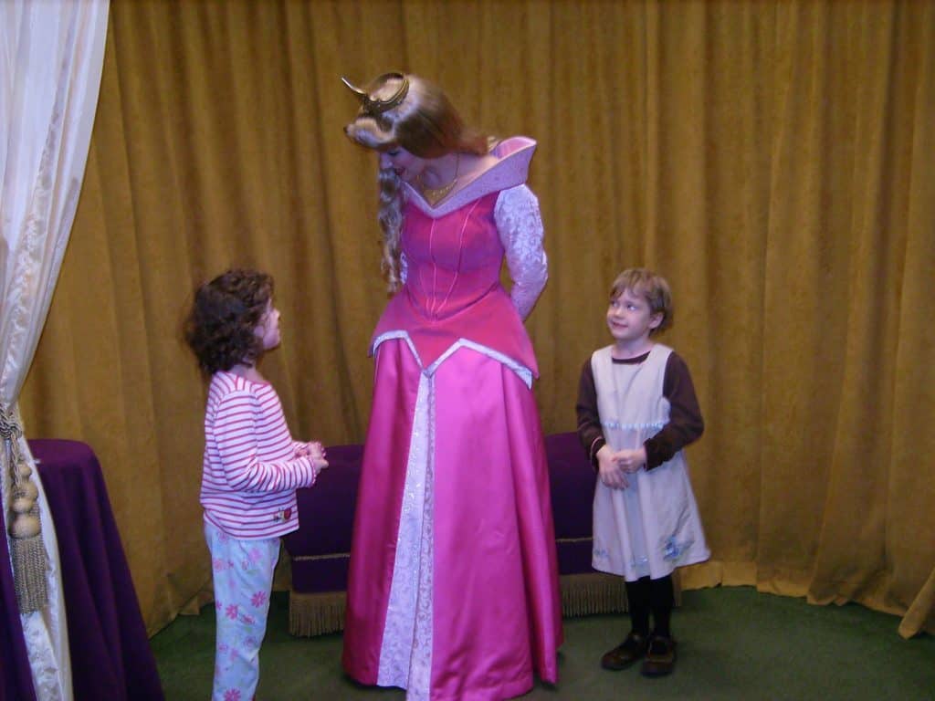 Disney character meet and greet with princess Aurora