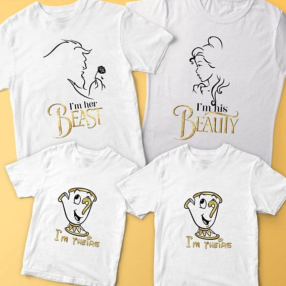 beauty and the beast family birthday shirts