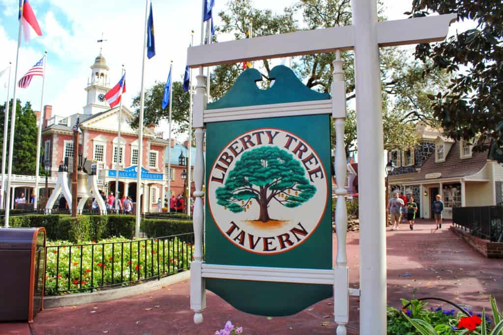 Liberty Tree Tavern table service restaurant at Disney World