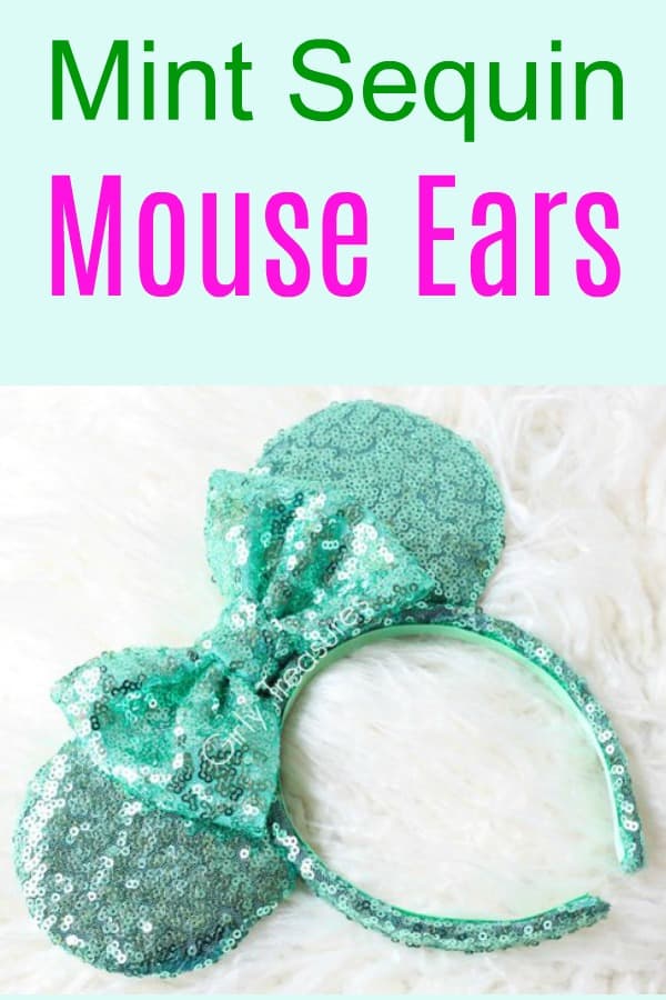 Mint Sequin Mouse Ears