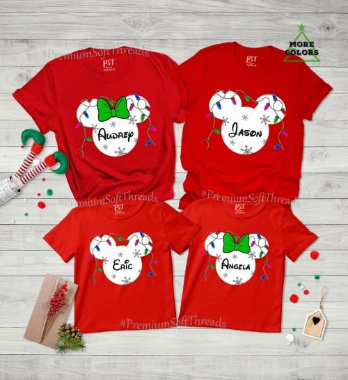 Disney christmas family shirts on sale