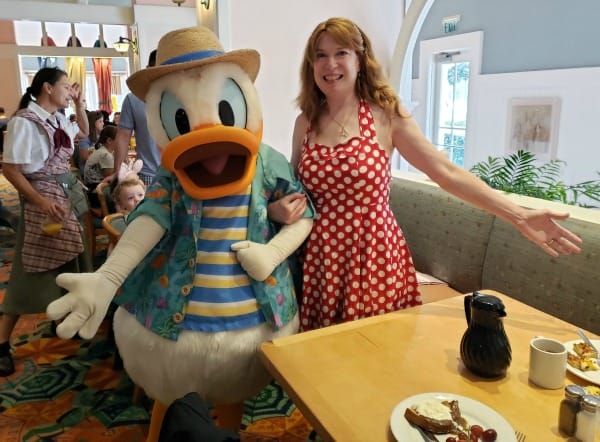 Breakfast with Donald Duck at Cape May Cafe in Disney World