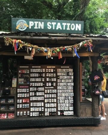 trading pin station at Disney park