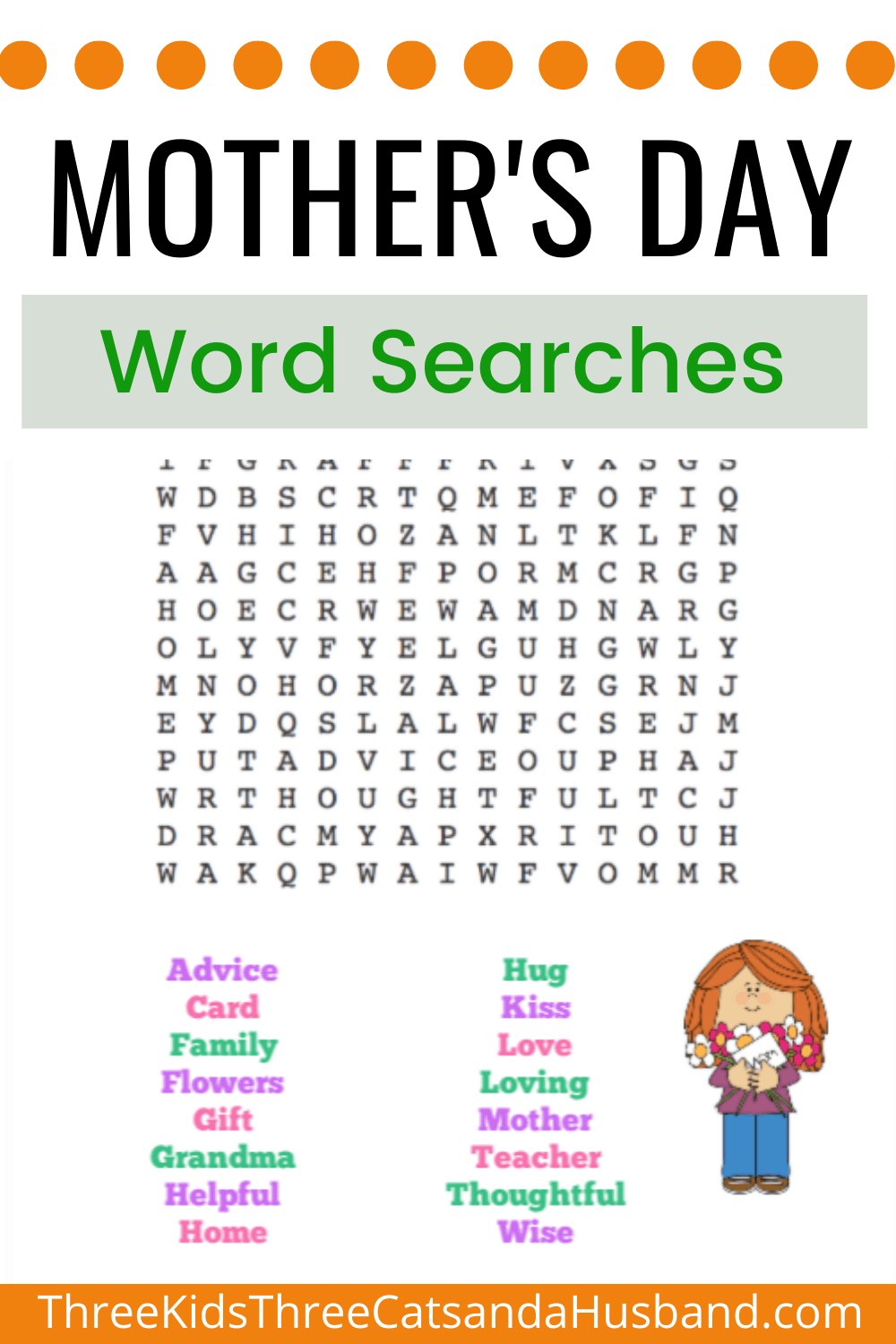 free printable mothers day word searches