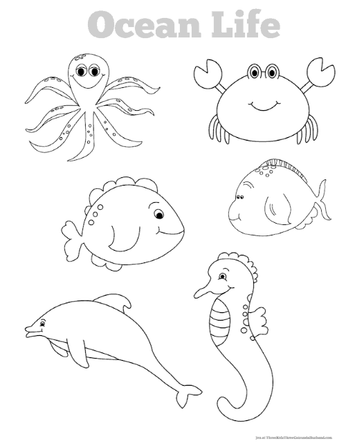 Free Printable Ocean Life Coloring Pages Fun Under The Sea