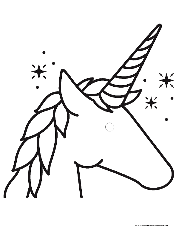 Free Printable Unicorn Head Templates