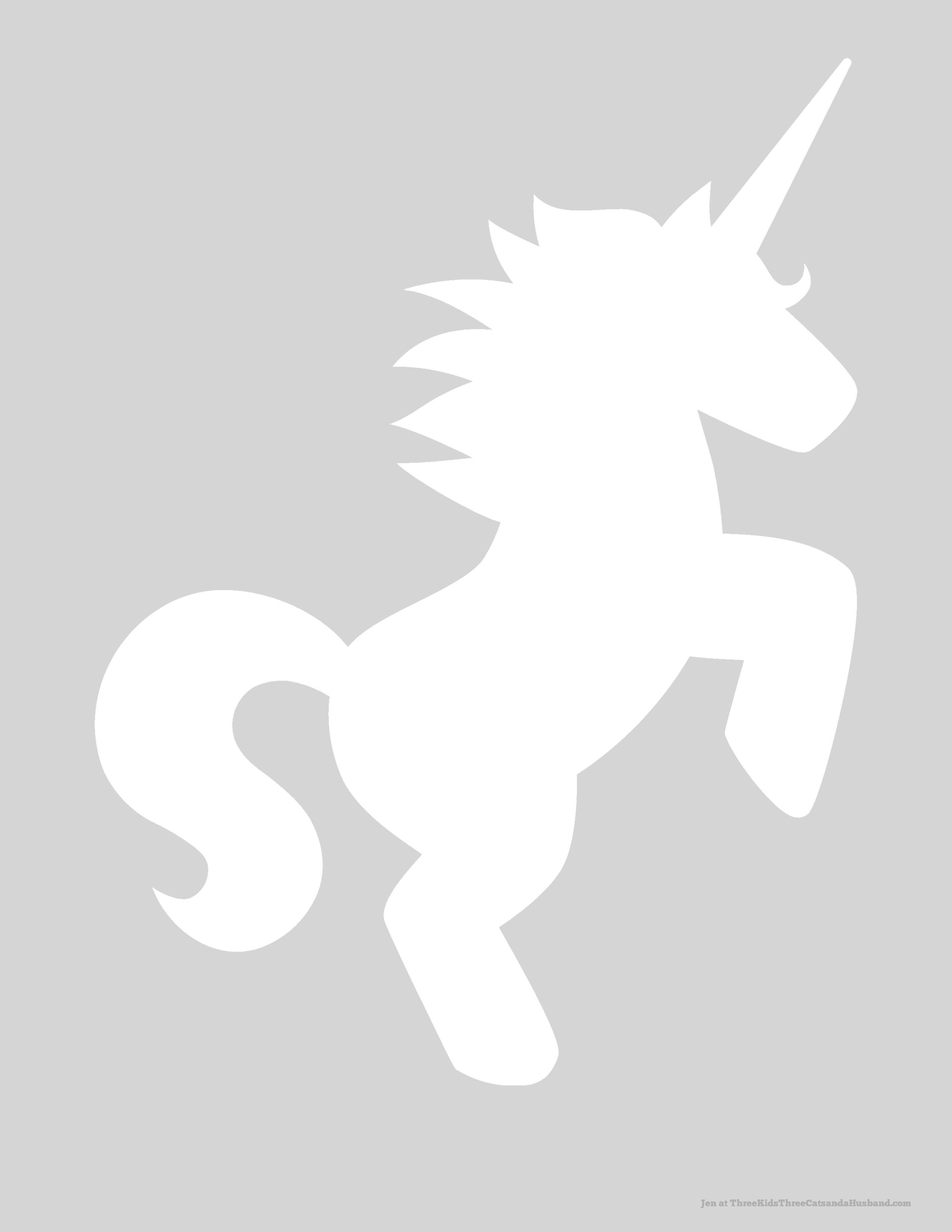 Free Printable Unicorn  Head Templates 