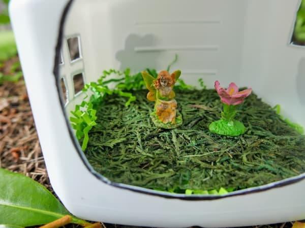 Inside of finished fairy house