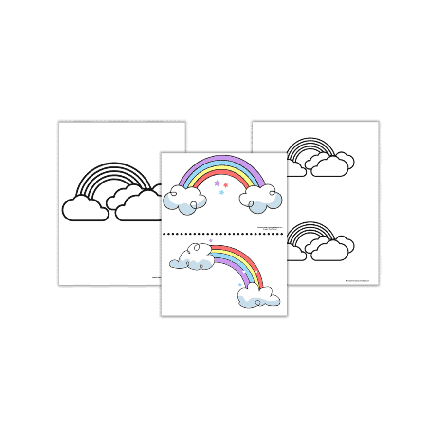Free Rainbow Templates To Color Print