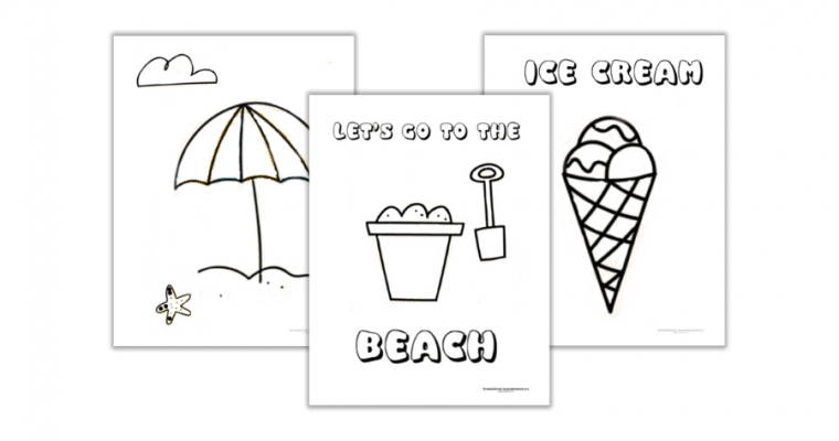 Free Printable Summer Coloring Pages for Preschoolers