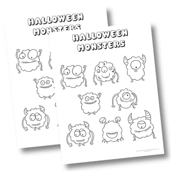 halloween monsters coloring pages