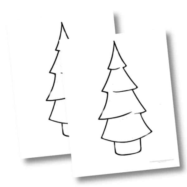 Potted Christmas tree template