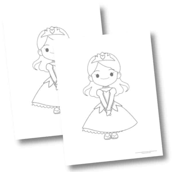 5 free printable princess coloring pages for kids