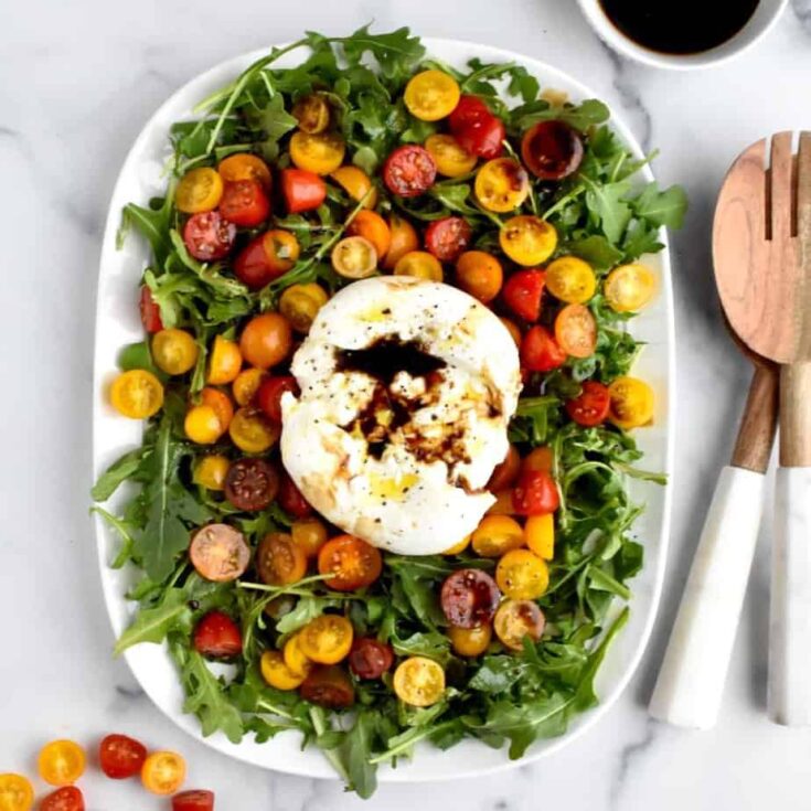 Image for Arugula Burrata Salad with Balsamic Glaze