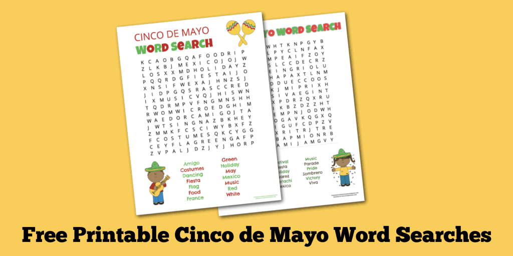 Free Printable Cinco de Mayo Word Searches (2024)