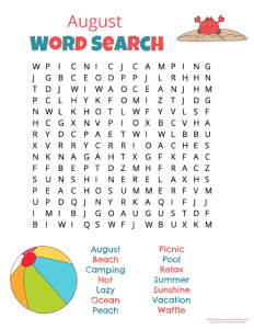 Free Printable August Word Searches (2024)