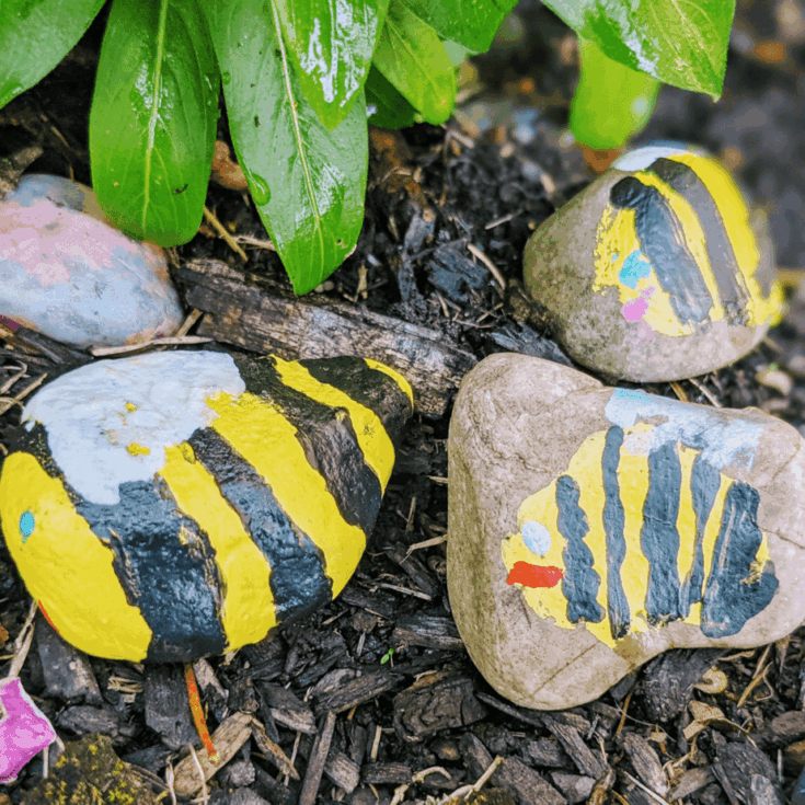 Image for Bumble Bee Painted Rocks