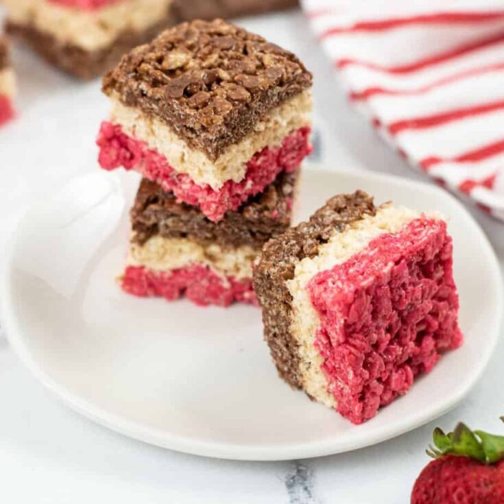 Image for Neapolitan Rice Krispies Treats (Strawberry, Chocolate & Vanilla!)