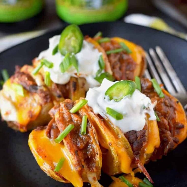 Image for Chili Cheese Hasselback Potatoes