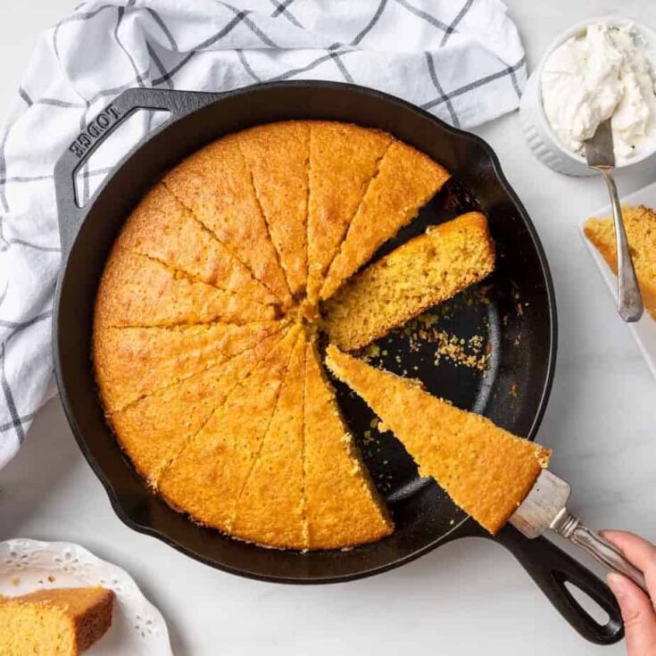 Image for Sweet Skillet Cornbread with Honey Butter