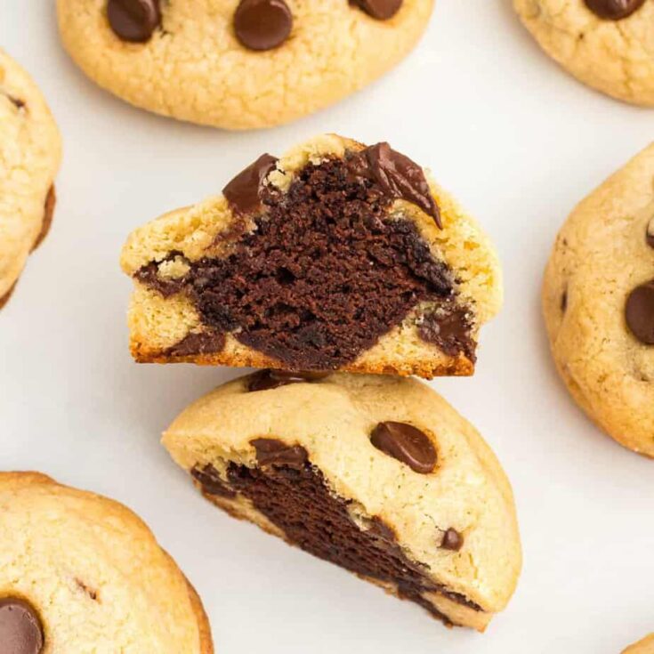 Image for Brownie Stuffed Chocolate Chip Cookies