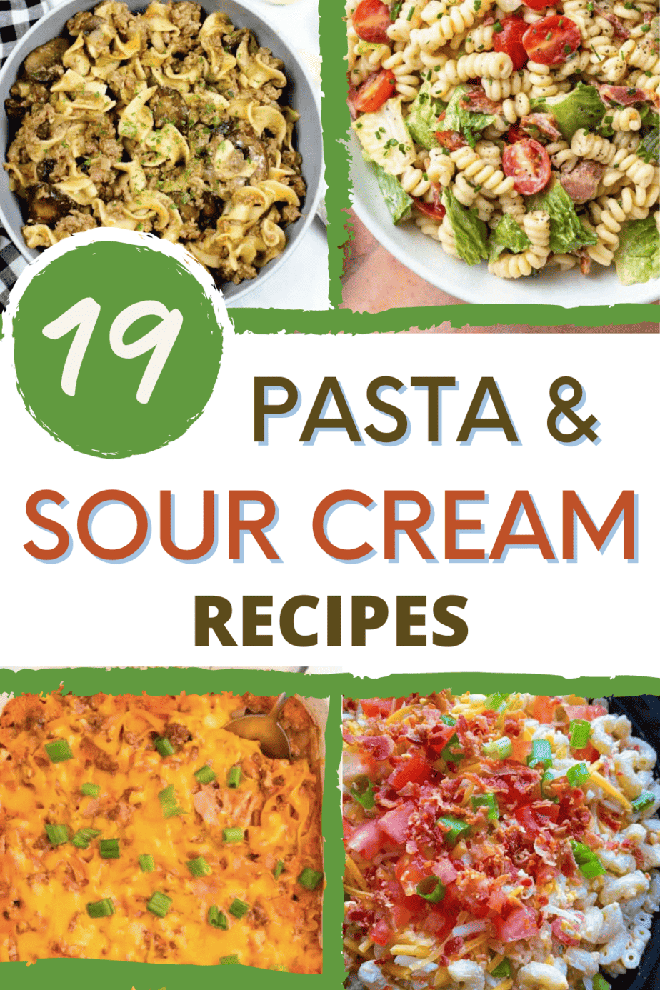 Pasta and sour cream recipes