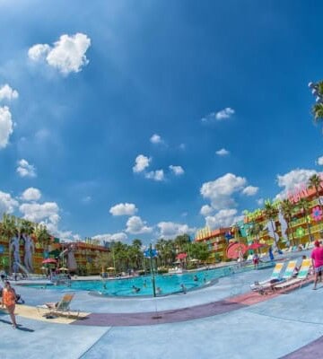 Pool at Pop Century Resort in Disney World