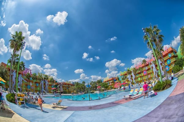 Pool at Pop Century Resort in Disney World