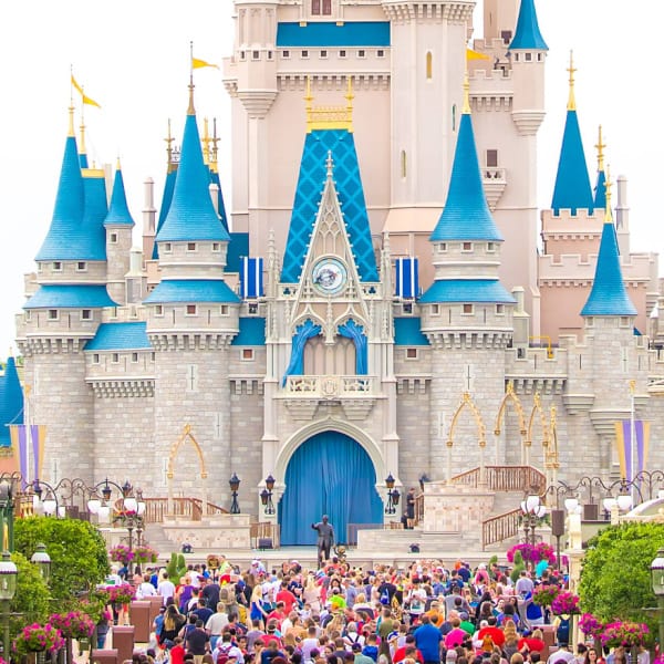 Rope drop at Cinderella Castle in Magic Kingdom