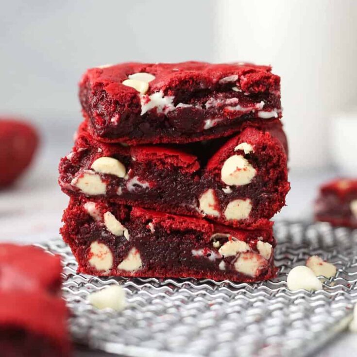 Image for Fudgy Red Velvet Cake Mix Brownies