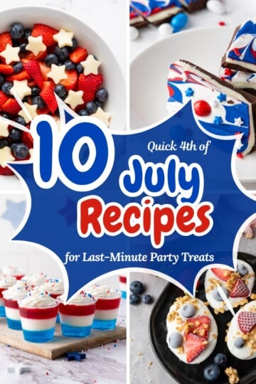 A festive variety of quick and easy 4th of July recipes.