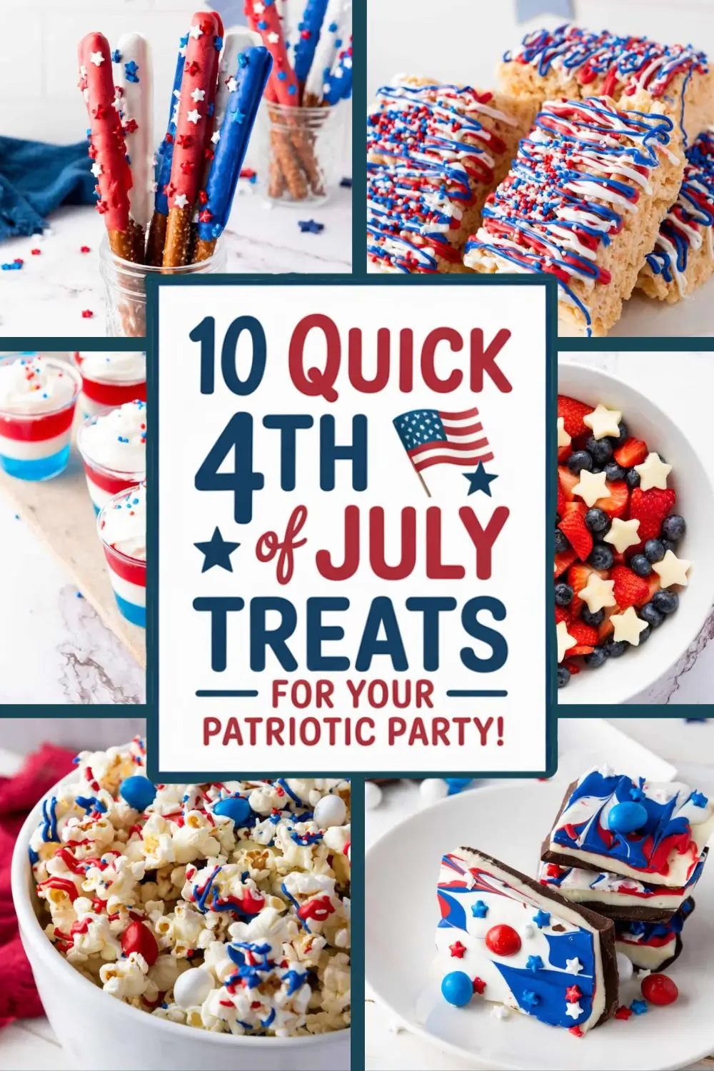 fourth of july party treats collage