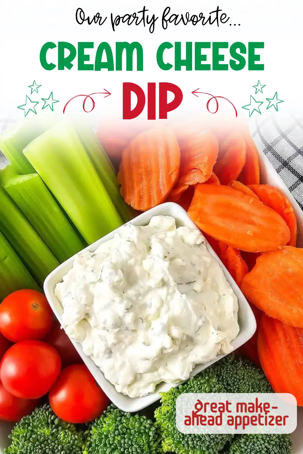 veggie dip appetizer for a party