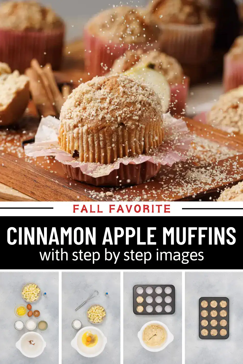 apple cinnamon crumble muffins