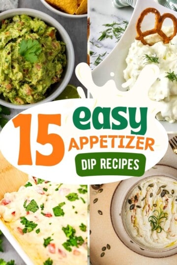 Assorted dip varieties displayed in bowls, including creamy corn, ranch, guacamole, and chili cheese dips, surrounded by chips, crackers, and fresh vegetables for dipping.