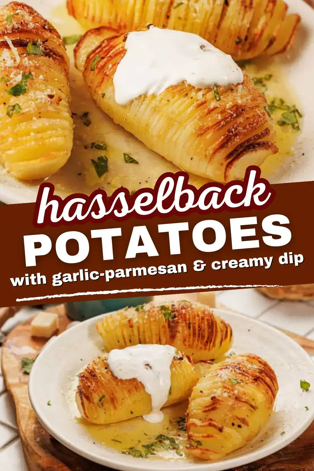 hasselback potatoes with barlic and parmesan