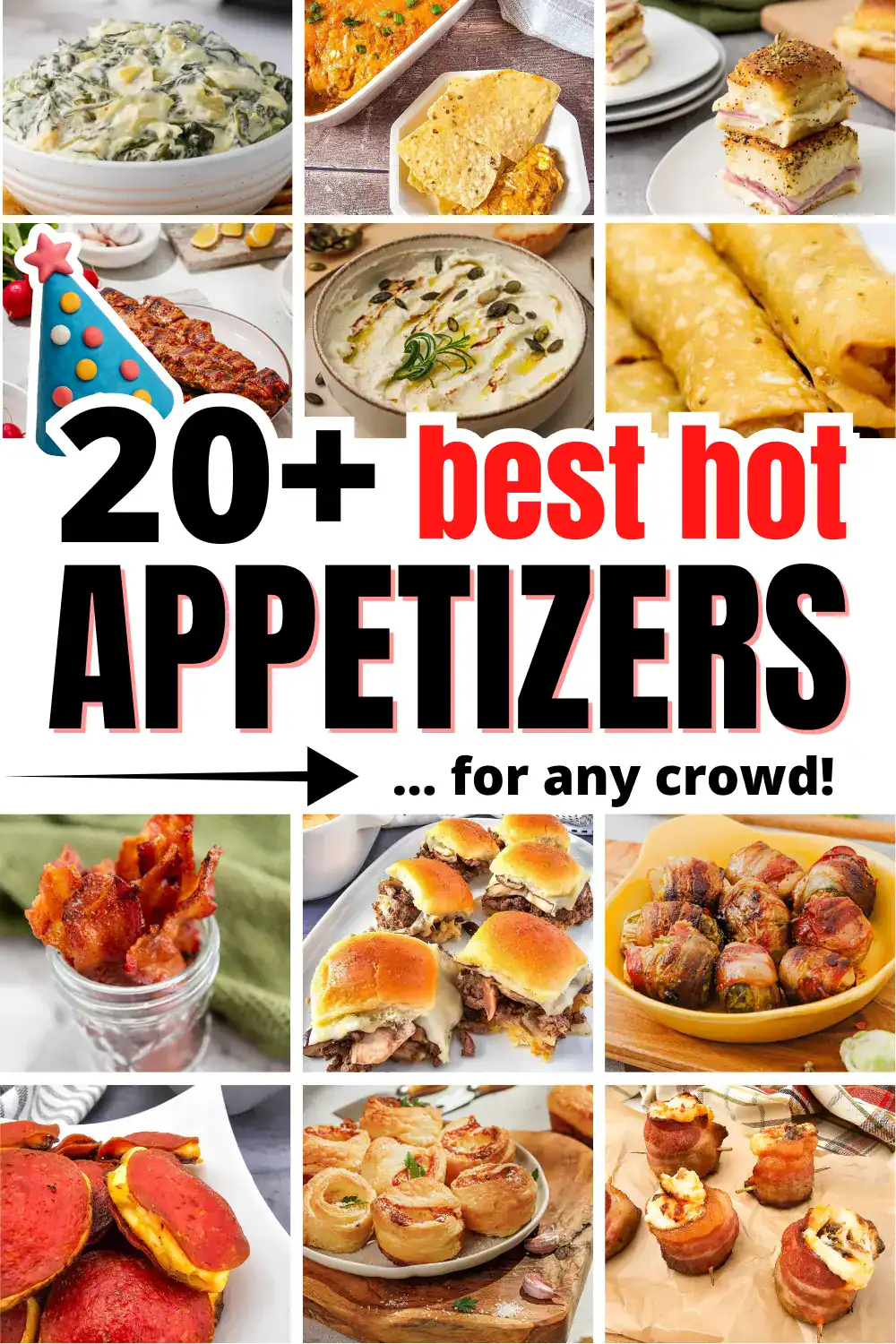 Delicious variety of hot appetizers perfect for any celebration or gathering. Easy to serve and sure to impress guests!.
