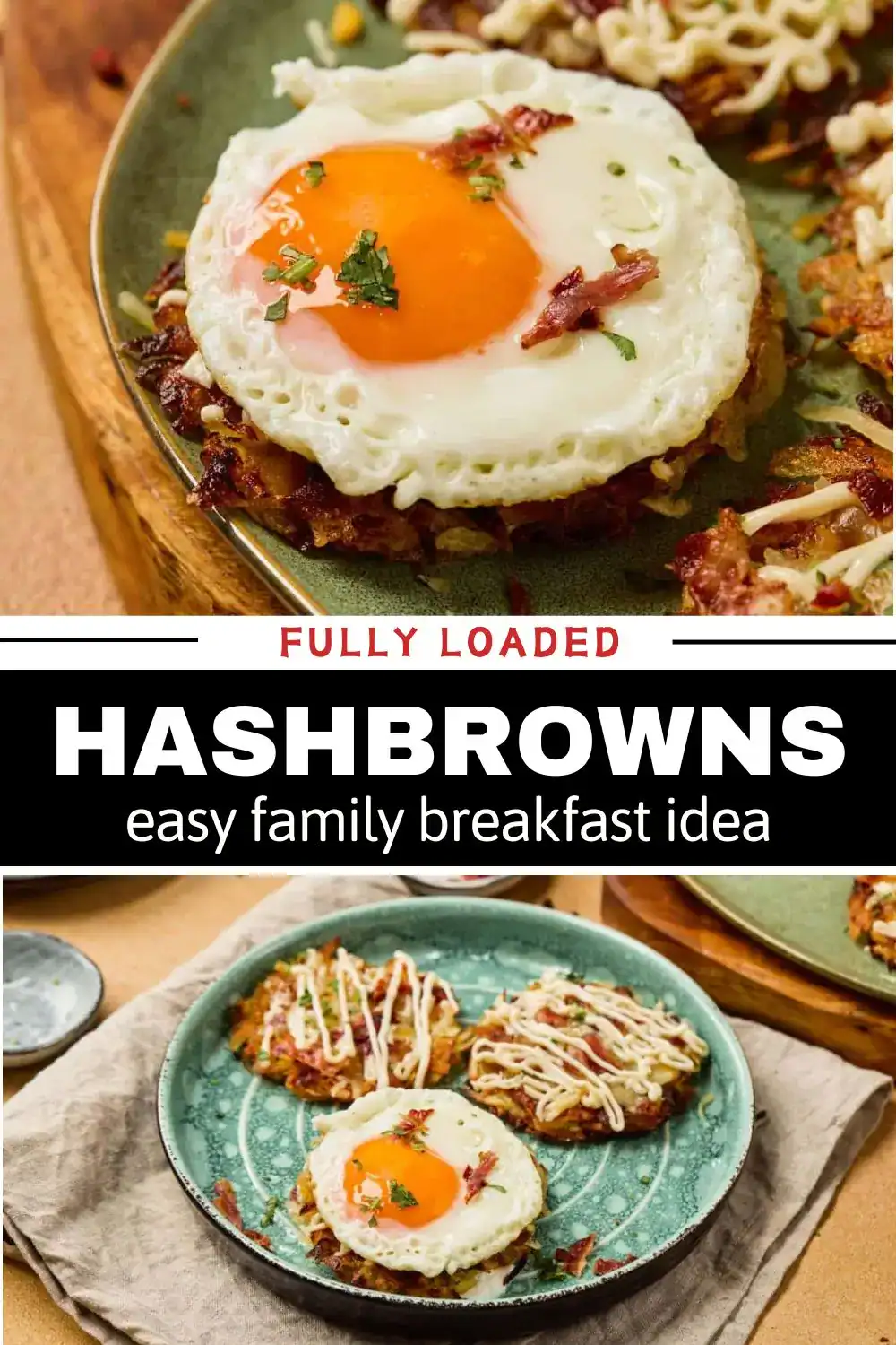 loaded potato hashbrowns for breakfast