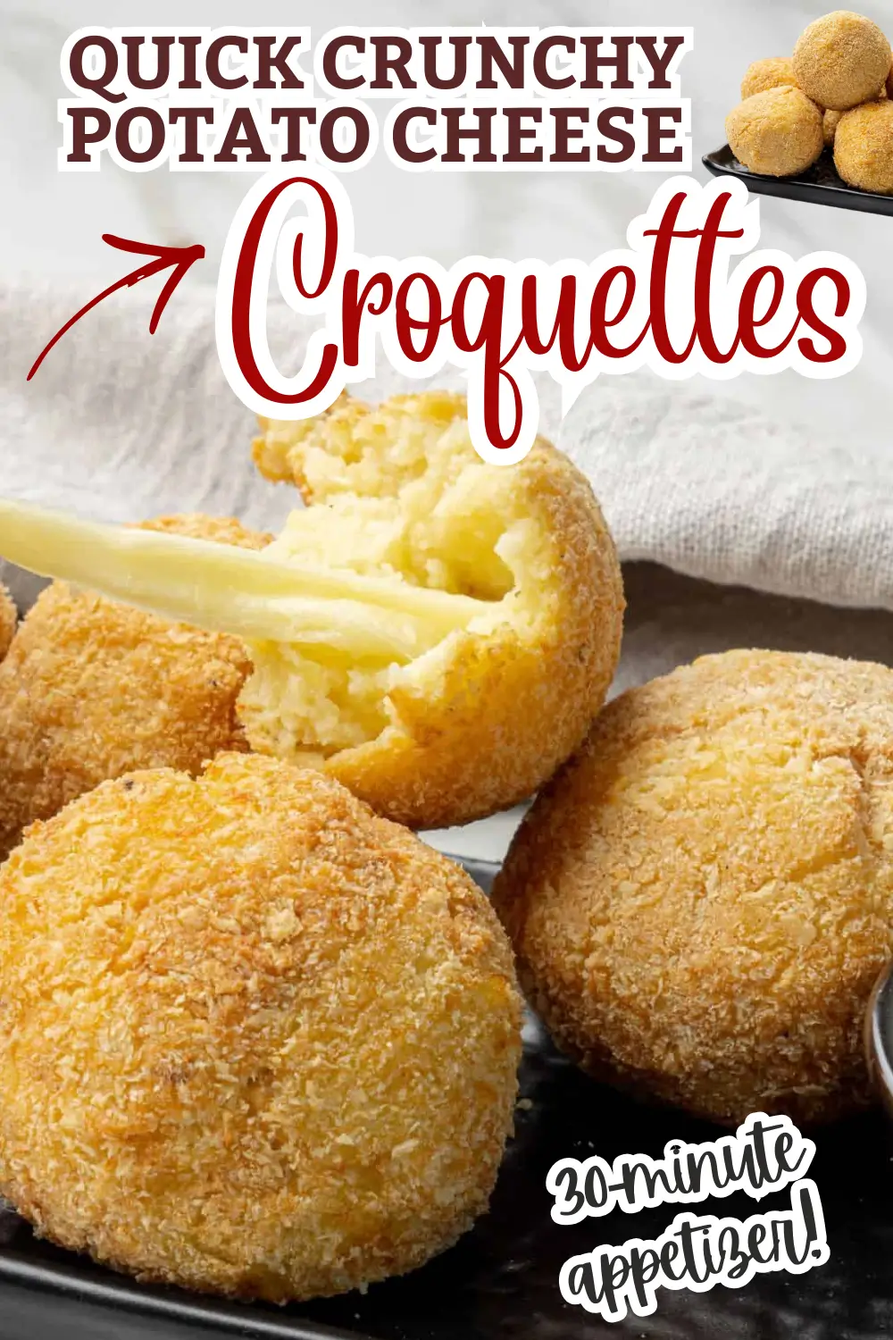 potato cheese croquettes crunchy and cheesy